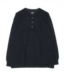 HANES（ヘインズ）の「【Hanes/ヘインズ】メンズ スムース ヘンリーネック ロングスリーブTシャツ（Tシャツ/カットソー）」