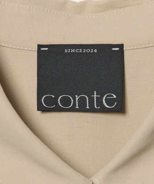 conte（コンテ）の「＜conte＞ NVL ベーシックシャツ（シャツ/ブラウス・レディース・ベージュ/オフホワイト・FREE）」の9枚目の写真