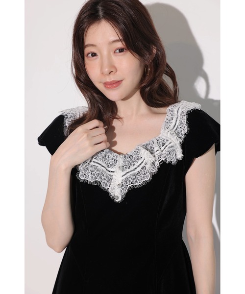 Rirandture（リランドチュール）の「レースカラーベルベットミニワンピース（ワンピース・レディース・ブラック/ブラウン・2/1）」の19枚目の写真