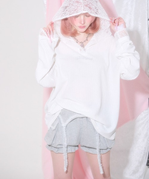 FickleBebe(フィクルベベ)の「フリルガーターバルーンパンツ(その他パンツ・レディース・グレー/ブラック・FREE)」の13枚目の写真