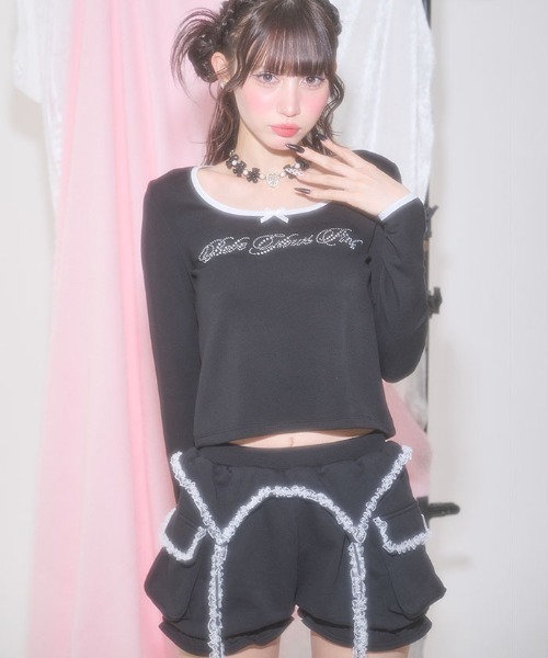 FickleBebe(フィクルベベ)の「フリルガーターバルーンパンツ(その他パンツ・レディース・グレー/ブラック・FREE)」の15枚目の写真