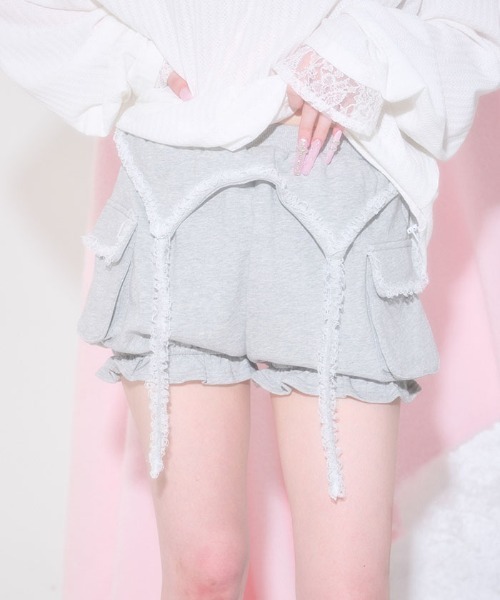 FickleBebe(フィクルベベ)の「フリルガーターバルーンパンツ(その他パンツ・レディース・グレー/ブラック・FREE)」の20枚目の写真