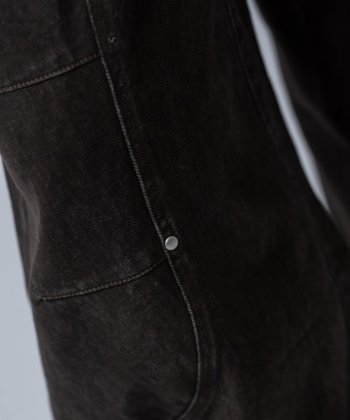 Crownor（クラウノアー）の「バンダナストラップ付き バギー ワイド ジーンズ（デニムパンツ・メンズ・グレー/ブラウン/ブラック・MEDIUM）」の20枚目の写真
