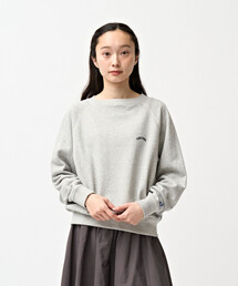 ORCIVAL | コットン裏毛 ボートネックプルオーバー WOMEN