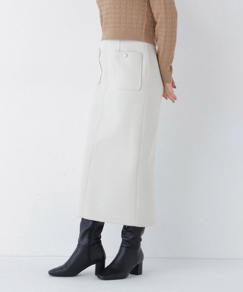 NATURAL BEAUTY BASIC(ナチュラルビューティーベーシック)の「圧縮ジャージーシリーズ ナロースカート(スカート・レディース・ブラウン/チャコールグレー/オフホワイト・LARGE/SMALL/MEDIUM)」の13枚目の写真