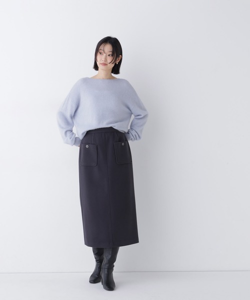 NATURAL BEAUTY BASIC(ナチュラルビューティーベーシック)の「圧縮ジャージーシリーズ ナロースカート(スカート・レディース・ブラウン/チャコールグレー/オフホワイト・LARGE/SMALL/MEDIUM)」の20枚目の写真
