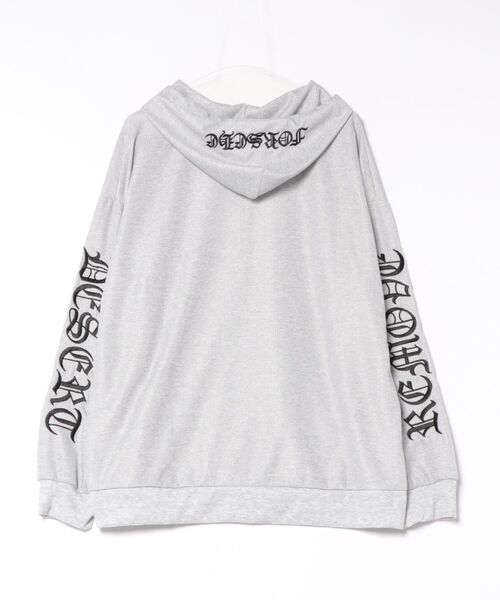 NO WAY（ノーウェイ）の「【NO】【Bz】Y2Kポイント刺繍ワッフルジップフーディービッグパーカー(MA/EK173)（パーカー・レディース・グレー・FREE）」の11枚目の写真