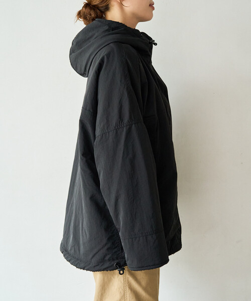 FREAK'S STORE（フリークスストア）の「限定展開　FREAK'S STORE OUTDOORS ボア リバーシブル フーディー（その他アウター・レディース・ネイビー/ベージュ/ブラック/オリーブ/チャコール・ﾌﾘ-）」の11枚目の写真