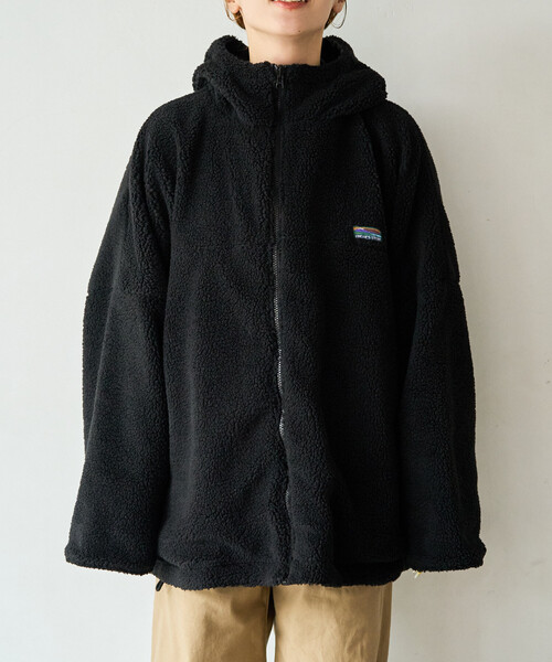 FREAK'S STORE（フリークスストア）の「限定展開　FREAK'S STORE OUTDOORS ボア リバーシブル フーディー（その他アウター・レディース・ネイビー/ベージュ/ブラック/オリーブ/チャコール・ﾌﾘ-）」の21枚目の写真