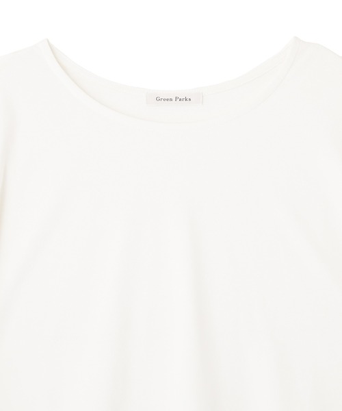 Green Parks(グリーンパークス)の「裾フレアドットチュールドッキングインナー(Tシャツ/カットソー・レディース・オフホワイト/ブラック・FREE)」の14枚目の写真