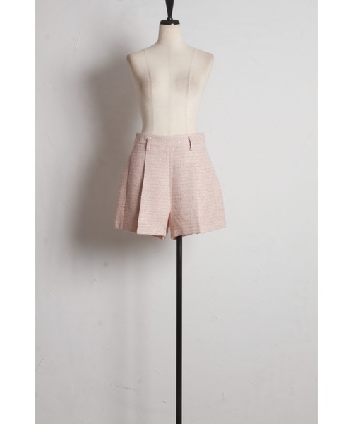 tocco closet(トッコ クローゼット)の「ラメツイードタックショートパンツ(その他パンツ・レディース・ブラック/ベビーピンク・M)」の20枚目の写真
