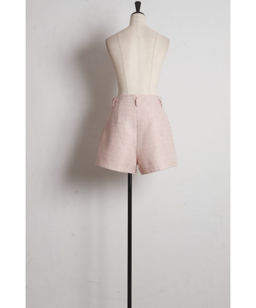 tocco closet(トッコ クローゼット)の「ラメツイードタックショートパンツ(その他パンツ・レディース・ブラック/ベビーピンク・M)」の22枚目の写真