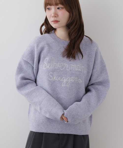 FUNALIVE(ファンアライブ)の「バイカラー刺繍ニット(ニット/セーター・レディース・パープル/アイボリー・FREE)」の18枚目の写真