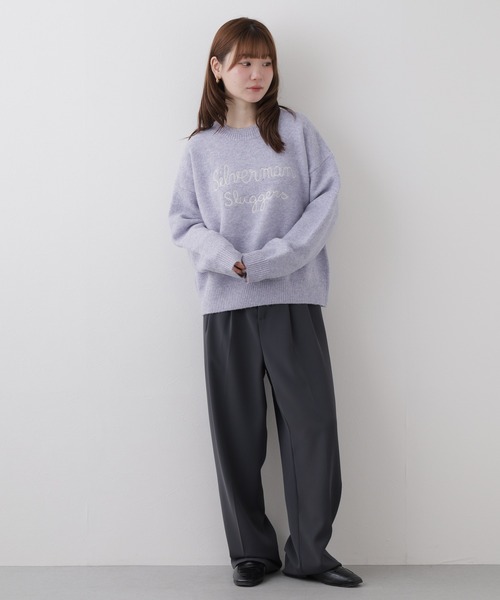 FUNALIVE(ファンアライブ)の「バイカラー刺繍ニット(ニット/セーター・レディース・パープル/アイボリー・FREE)」の19枚目の写真