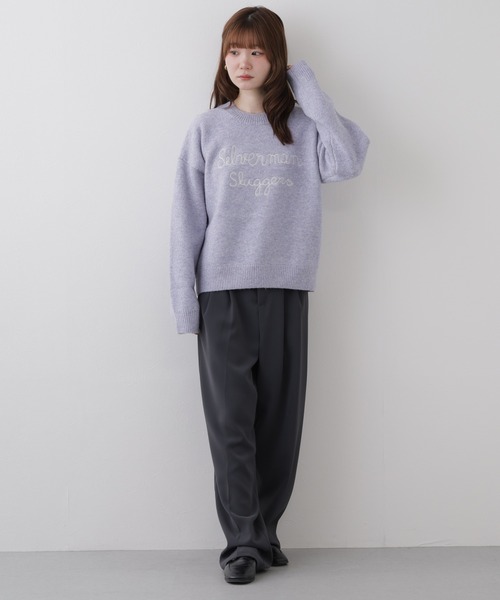 FUNALIVE(ファンアライブ)の「バイカラー刺繍ニット(ニット/セーター・レディース・パープル/アイボリー・FREE)」の20枚目の写真