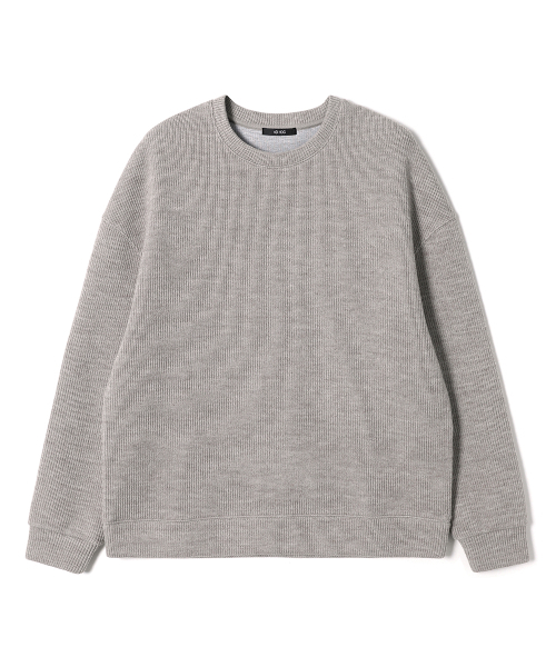 ADHOC(アドホック)の「メンズ オーバーサイズ リブ長袖 Tシャツ (LT-BEIGE) (HC9LTA1)(Tシャツ/カットソー・メンズ・その他・100/105)」の1枚目の写真