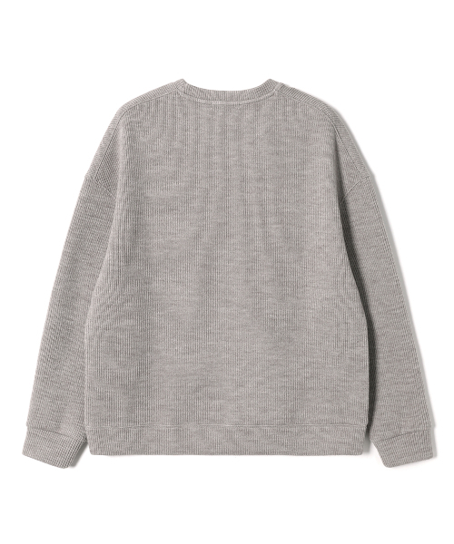ADHOC(アドホック)の「メンズ オーバーサイズ リブ長袖 Tシャツ (LT-BEIGE) (HC9LTA1)(Tシャツ/カットソー・メンズ・その他・100/105)」の2枚目の写真