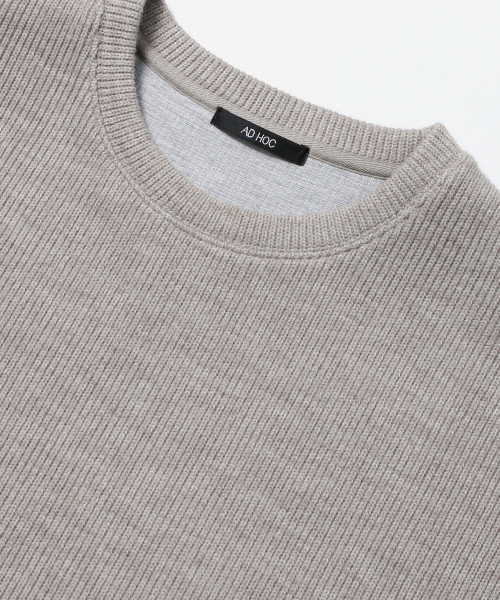 ADHOC(アドホック)の「メンズ オーバーサイズ リブ長袖 Tシャツ (LT-BEIGE) (HC9LTA1)(Tシャツ/カットソー・メンズ・その他・100/105)」の3枚目の写真