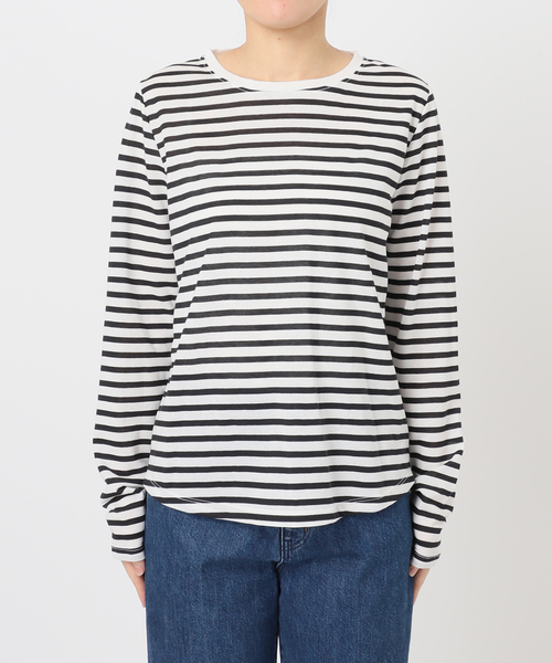 B.C STOCK(ベーセーストック)の「ウォッシャブル / シアーロンTEE(Tシャツ/カットソー・レディース・ブラック系その他/ホワイト/ブラック・FREE)」の9枚目の写真