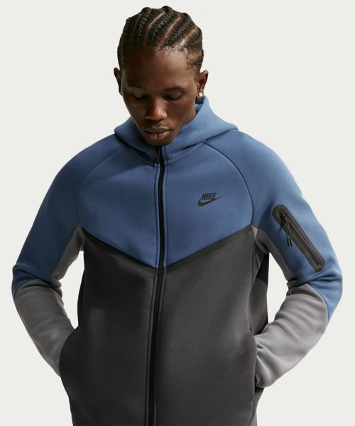 ナイキ　テックフリース　ウィンドランナー　パーカー　パンツ　セットアップ　M 紺 ナイキ テック メンズ フルジップ ウィンドランナー パーカー / Nike