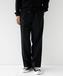 【CITY TOKYO/シティートーキョー】Merino wool flannel ストレートトラウザーズ