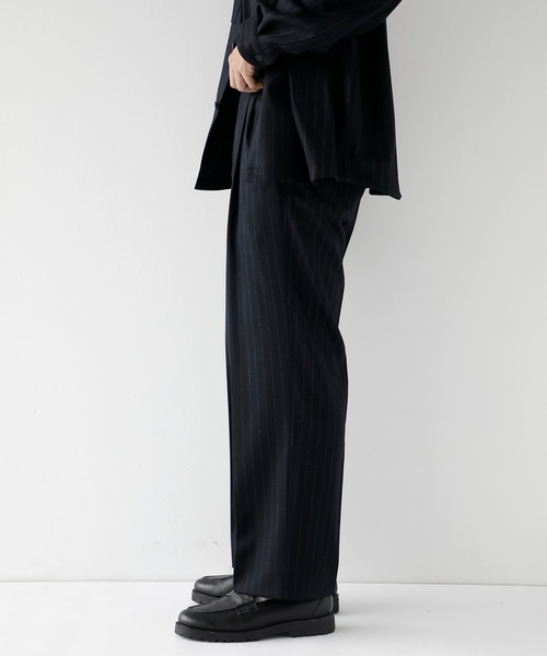 CITY TOKYO（シティトウキョウ）の「【CITY TOKYO/シティートーキョー】Merino wool flannel ストレートトラウザーズ（スラックス・メンズ・ブラック/ネイビー・1/3/2）」の9枚目の写真