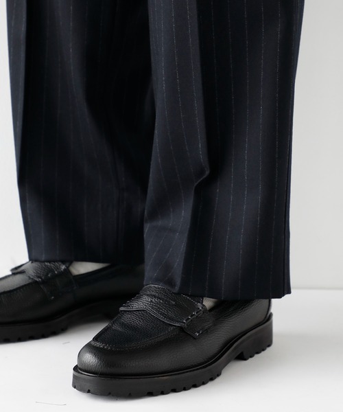 CITY TOKYO（シティトウキョウ）の「【CITY TOKYO/シティートーキョー】Merino wool flannel ストレートトラウザーズ（スラックス・メンズ・ブラック/ネイビー・1/3/2）」の12枚目の写真