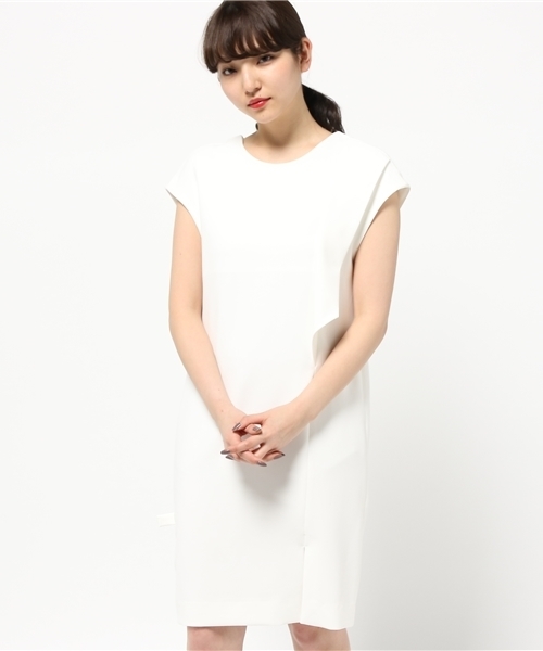 1％（イチ パーセント）の「【1％】ロンナイズ2WAYワンピース（ワンピース・レディース・オフホワイト/サックスブルー・2）」の13枚目の写真