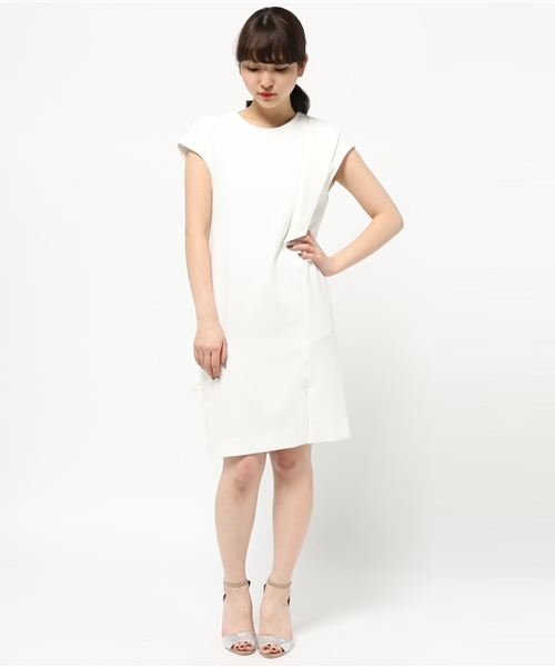 1％（イチ パーセント）の「【1％】ロンナイズ2WAYワンピース（ワンピース・レディース・オフホワイト/サックスブルー・2）」の6枚目の写真