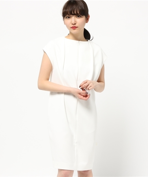 1％（イチ パーセント）の「【1％】ロンナイズ2WAYワンピース（ワンピース・レディース・オフホワイト/サックスブルー・2）」の4枚目の写真