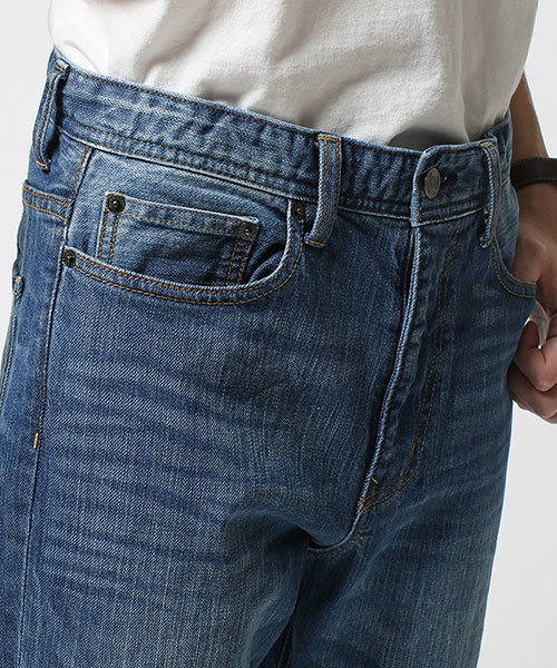 NANO universe（ナノユニバース）の「vintage denimストレート（デニムパンツ・メンズ・ブルー/インディゴブルー/ネイビー・SMALL/LARGE/X-LARGE/MEDIUM）」の7枚目の写真