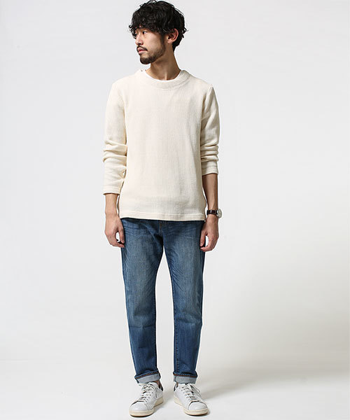 NANO universe（ナノユニバース）の「vintage denimストレート（デニムパンツ・メンズ・ブルー/インディゴブルー/ネイビー・SMALL/LARGE/X-LARGE/MEDIUM）」の5枚目の写真