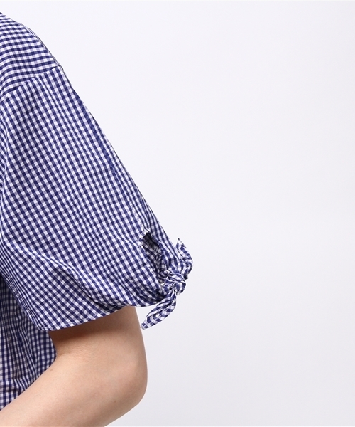 POU DOU DOU（プードゥドゥ）の「袖口リボンブラウス（シャツ/ブラウス・レディース・オフホワイト/ブラック系その他/ブルー・3）」の8枚目の写真