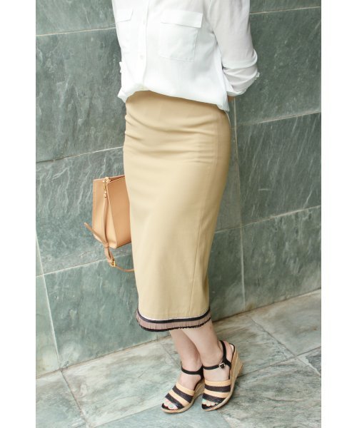 FIGARO Paris(フィガロパリ)の「スエード 裾フリンジスカート◆(スカート・レディース・ベージュ/ブラック・36/38)」の20枚目の写真