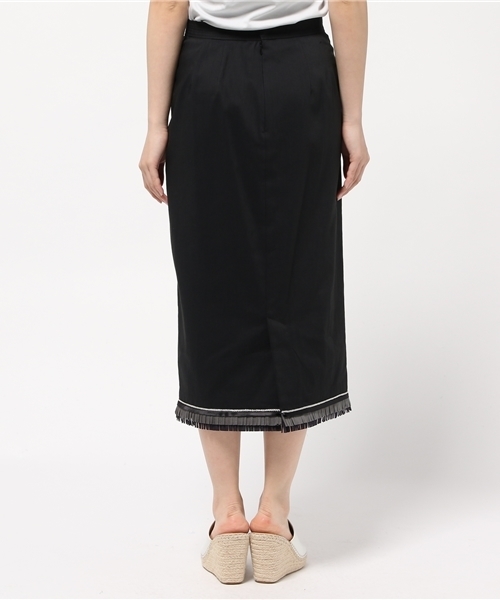 FIGARO Paris(フィガロパリ)の「スエード 裾フリンジスカート◆(スカート・レディース・ベージュ/ブラック・36/38)」の5枚目の写真