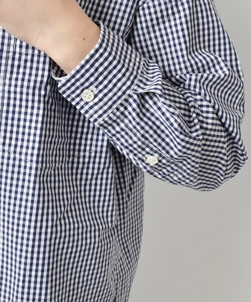 SHIPS Days（シップスデイズ）の「SHIPS Days STANDARD: 2WAYドロップショルダービッグシャツ□（シャツ/ブラウス・レディース・ホワイト/ブルー/ネイビー・S～Ｍ/M～Ｌ）」の9枚目の写真