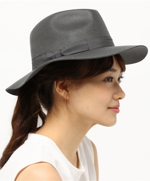 HELIOPOLE（エリオポール）の「ID HATS ウール中折れハット（ハット・レディース・ブラック/ネイビー/グレー/ブラウン/アイボリー・57）」の4枚目の写真