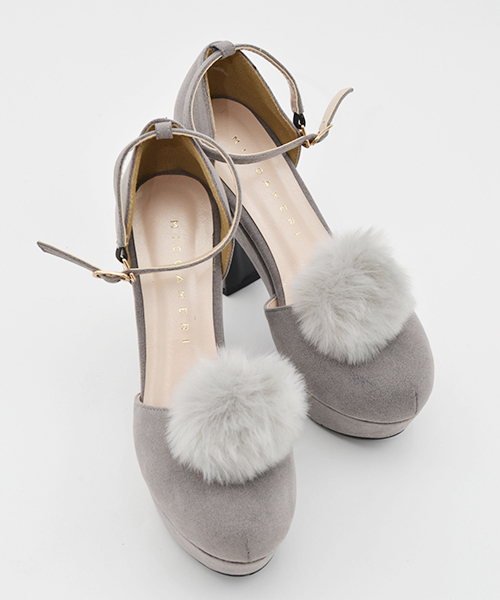 MICOAMERI（ミコアメリ）の「ポンポン付パンプス（パンプス・レディース・グレー/ピンク・L/M）」の7枚目の写真