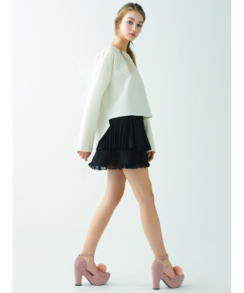 MICOAMERI（ミコアメリ）の「ポンポン付パンプス（パンプス・レディース・グレー/ピンク・L/M）」の6枚目の写真