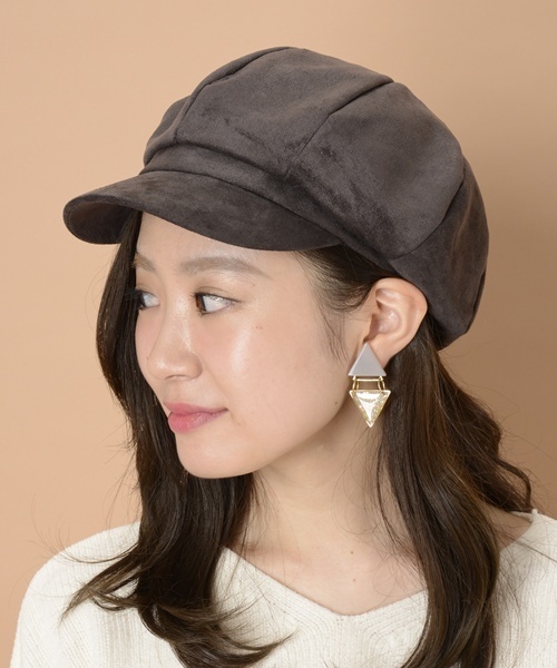 mystic（ミスティック）の「フェイクスエードキャスケット（キャスケット・レディース・チャコールグレー/ブラウン/ブラック・ﾌﾘ-）」の3枚目の写真