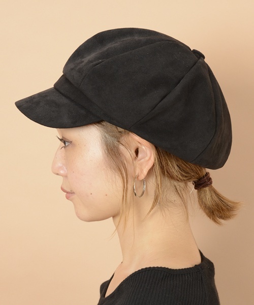 mystic（ミスティック）の「フェイクスエードキャスケット（キャスケット・レディース・チャコールグレー/ブラウン/ブラック・ﾌﾘ-）」の4枚目の写真