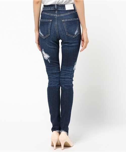 rienda（リエンダ）の「メニークラッシュJ/W DENINMパギンス（デニムパンツ・レディース・ブルー・26inch/25inch/24inch）」の8枚目の写真