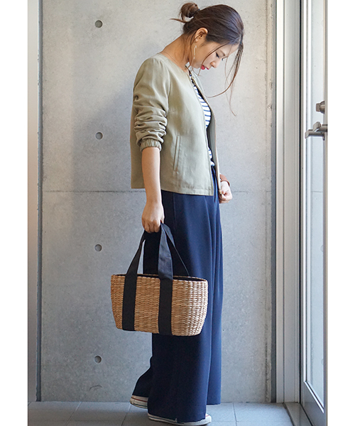 laboratory work(ラボラトリーワーク)の「テンセルツイルブルゾン(ブルゾン・レディース・ベージュ/サックスブルー/カーキ・MEDIUM)」の15枚目の写真