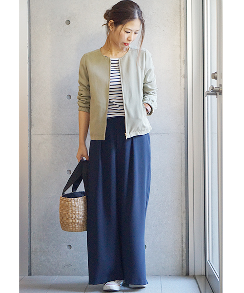 laboratory work(ラボラトリーワーク)の「テンセルツイルブルゾン(ブルゾン・レディース・ベージュ/サックスブルー/カーキ・MEDIUM)」の17枚目の写真