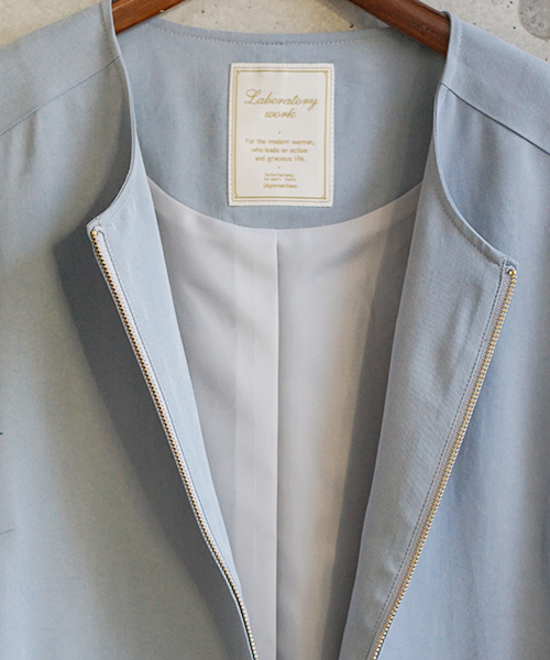 laboratory work(ラボラトリーワーク)の「テンセルツイルブルゾン(ブルゾン・レディース・ベージュ/サックスブルー/カーキ・MEDIUM)」の5枚目の写真