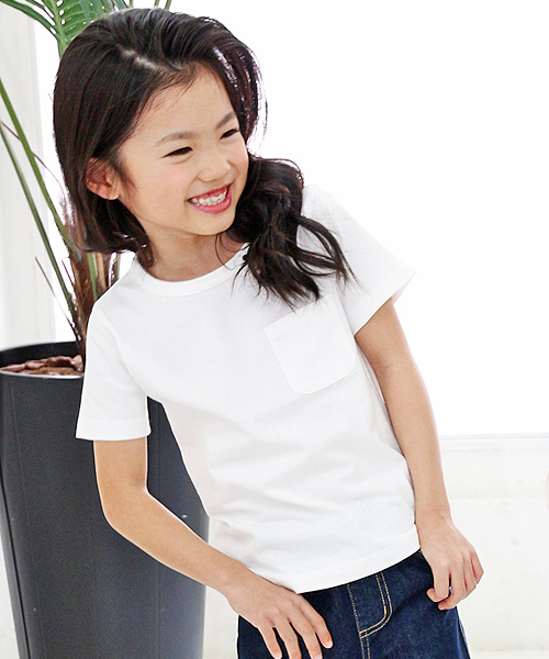 devirock（デビロック）の「パックT★クルーネック無地半袖Tシャツ（Tシャツ/カットソー・キッズ・グリーン系その他/ホワイト/ブラック/カーキ/ピンク系その他/チャコール/ネイビー/杢グレー/ブルー/イエロー系その他/レッド系その他2/レッド系その他・110cm/140cm/100cm/130cm/120cm/160cm/150cm）」の2枚目の写真