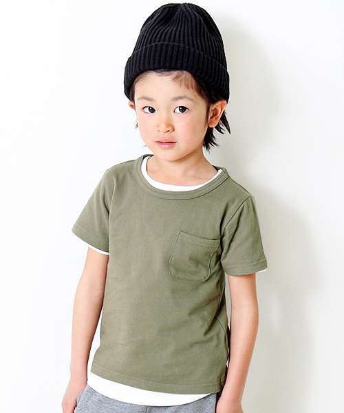 devirock（デビロック）の「パックT★クルーネック無地半袖Tシャツ（Tシャツ/カットソー・キッズ・グリーン系その他/ホワイト/ブラック/カーキ/ピンク系その他/チャコール/ネイビー/杢グレー/ブルー/イエロー系その他/レッド系その他2/レッド系その他・110cm/140cm/100cm/130cm/120cm/160cm/150cm）」の6枚目の写真