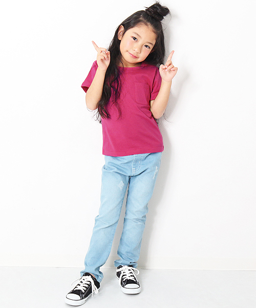 devirock（デビロック）の「パックT★クルーネック無地半袖Tシャツ（Tシャツ/カットソー・キッズ・グリーン系その他/ホワイト/ブラック/カーキ/ピンク系その他/チャコール/ネイビー/杢グレー/ブルー/イエロー系その他/レッド系その他2/レッド系その他・110cm/140cm/100cm/130cm/120cm/160cm/150cm）」の15枚目の写真