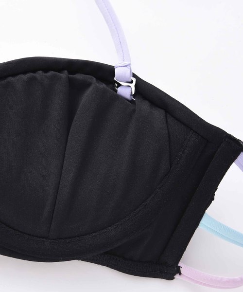 SUNBABIES（サンベイビーズ）の「カラーストラップバンドゥブラ（水着・レディース・ブラック/ブルー系その他・L/M/S）」の9枚目の写真