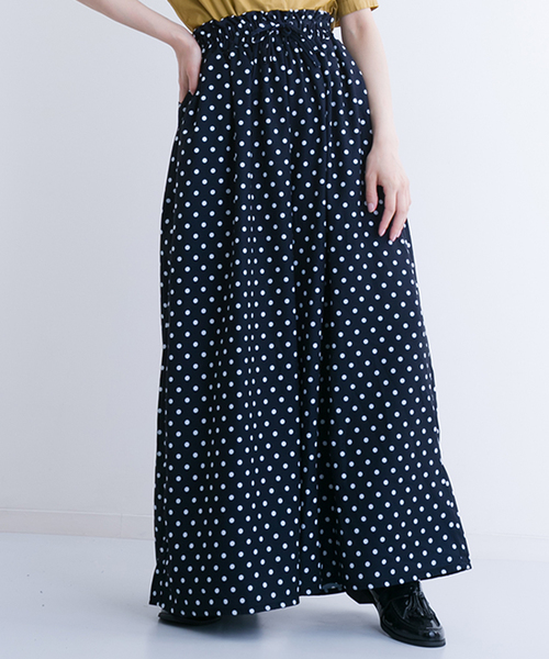 MERLOT（メルロー）の「ドット柄ガウチョパンツ1115（その他パンツ